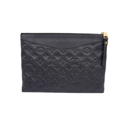 Louis Vuitton Daily Pouch Monogram Black CHIP Size 30x21