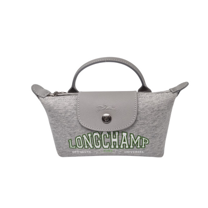 Longchamp Le Pliage XS Jersey University Collection Light Grey Size 16x6x10