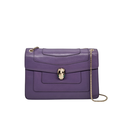 Bvlgari Medium Serpenti Forever Crossbody Bag Purple Size 27x5x20