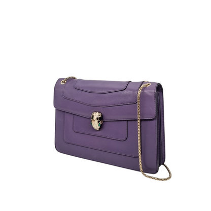 Bvlgari Medium Serpenti Forever Crossbody Bag Purple Size 27x5x20