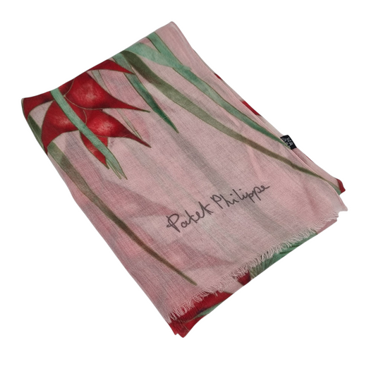 Patek Phillipe Scarf Pink Flower Size 200x100