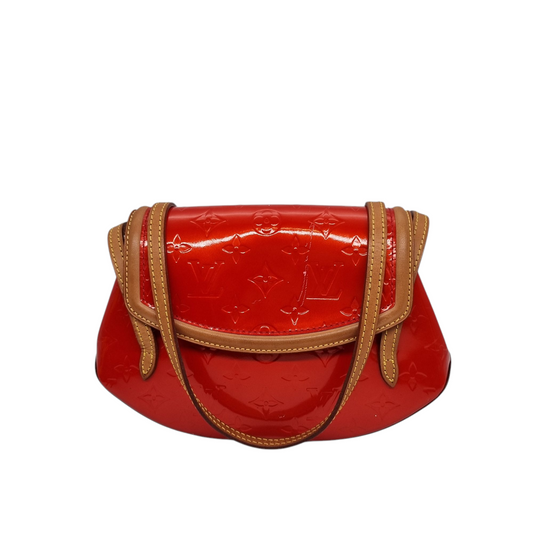 Louis Vuitton Vernish Biscayne Bay PM Shoulder Bag Red 2004 Size 31x8x18
