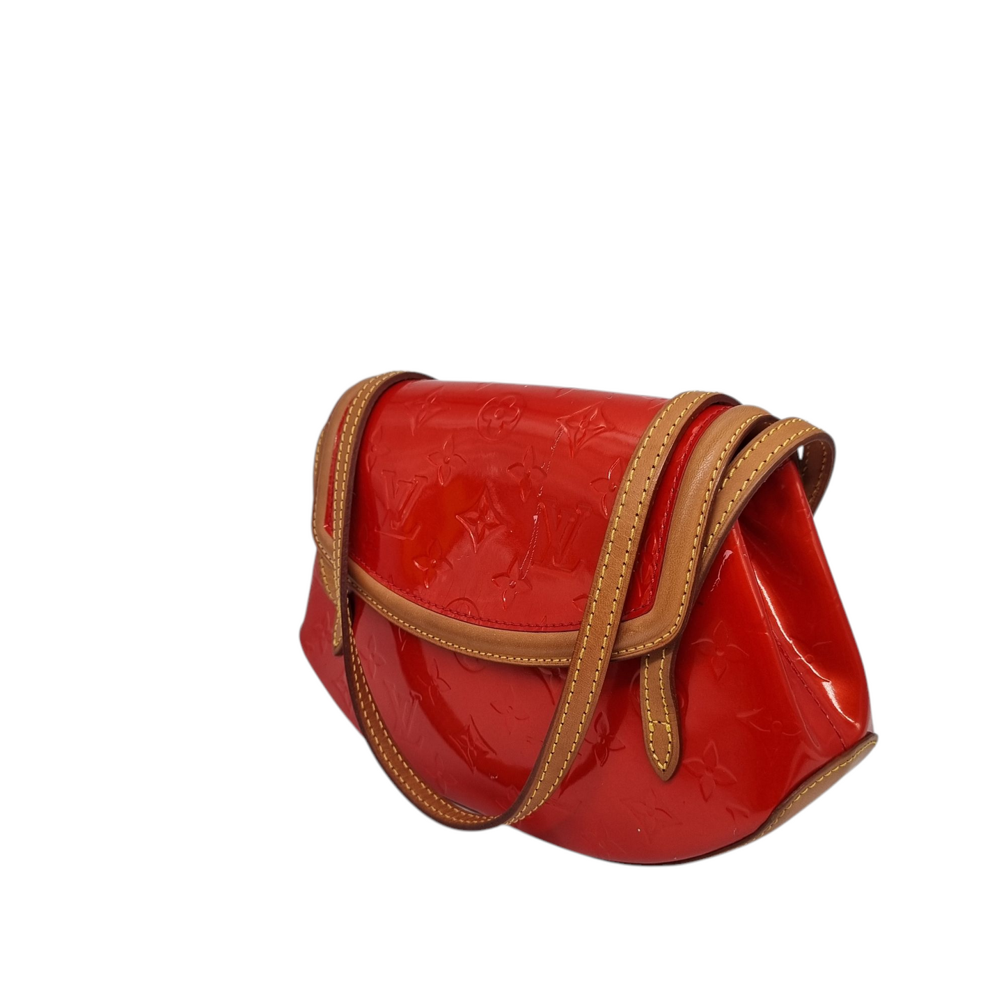 Louis Vuitton Vernish Biscayne Bay PM Shoulder Bag Red 2004 Size 31x8x18
