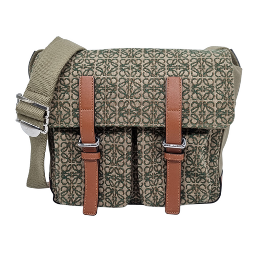 Loewe Messenger Bag Logo Canvas Etoupe 2021 Size 26x8x23