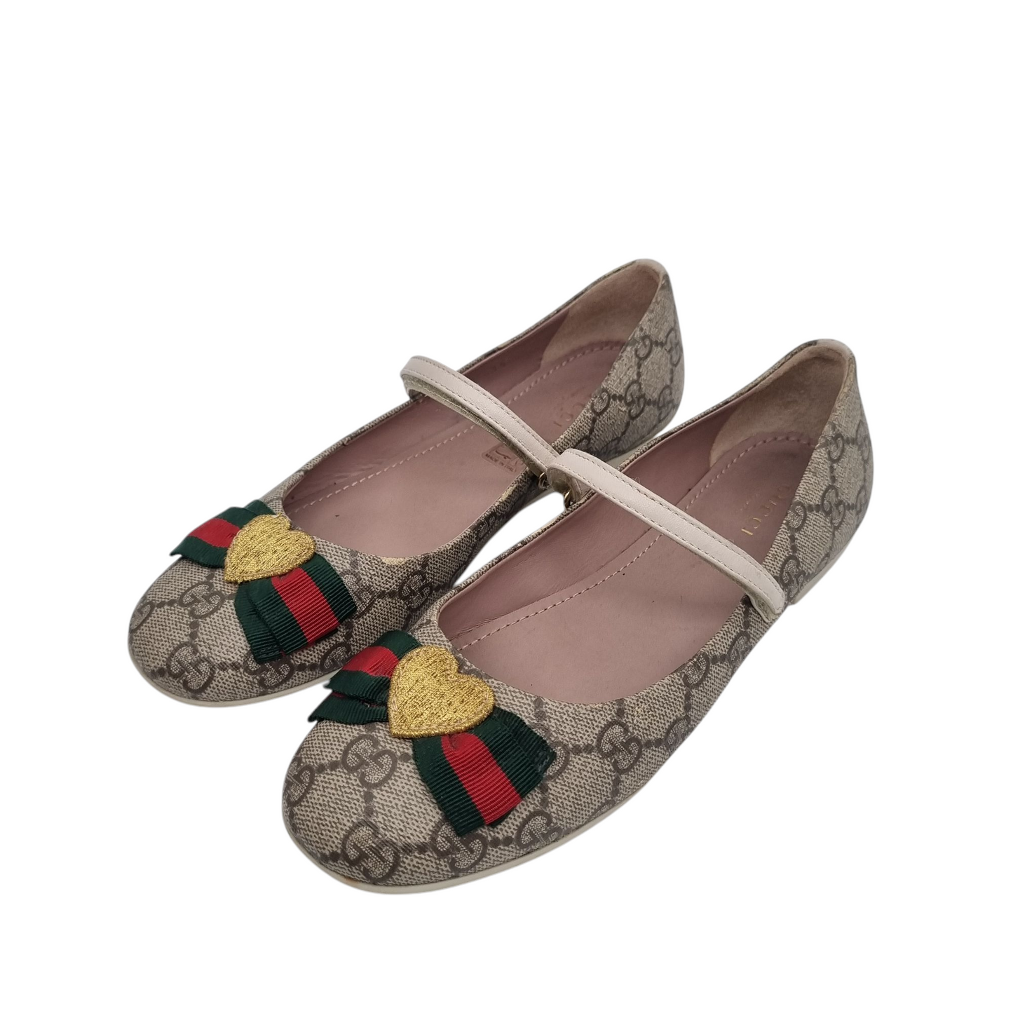 Gucci Kids Girls GG Canvas Ballerina Size 35/23,5