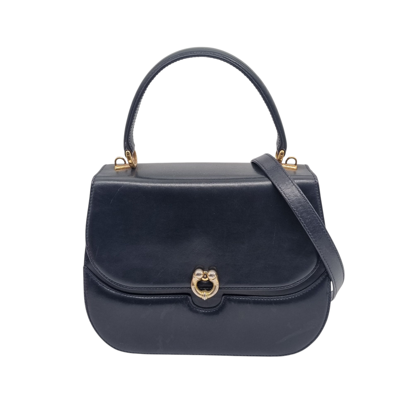 Gucci Vintage Shoulder Bag Black Size 21x28x18