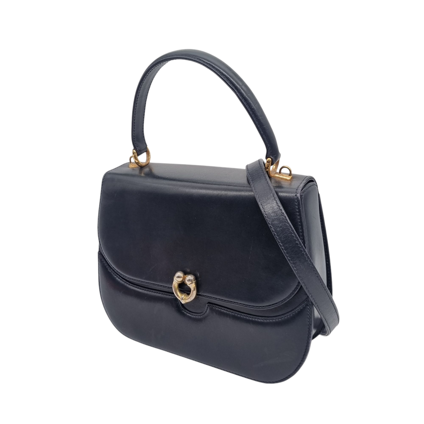 Gucci Vintage Shoulder Bag Black Size 21x28x18