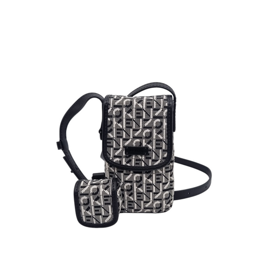 Kenzo Monogram Jacquard Phone Holder Black Size 9x16