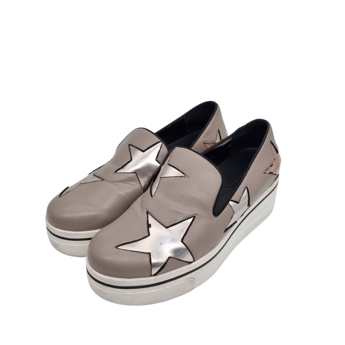 Stella McCartney Faux Leather Binx Star Platfrom Slip Size 39/25