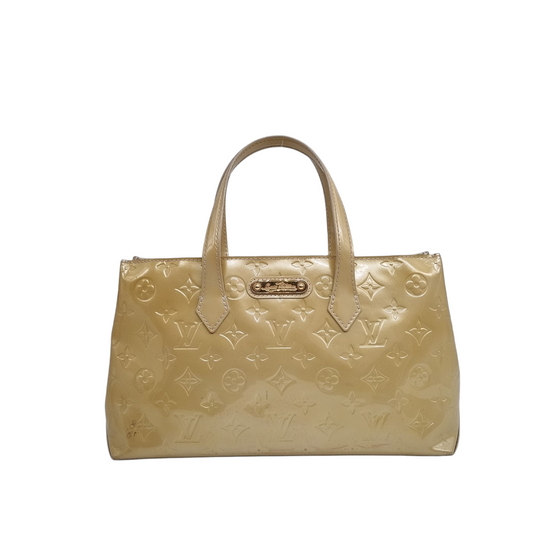 Louis Vuitton Wilshire Monogram Vernish Yellow 2010 Size 31x11x18