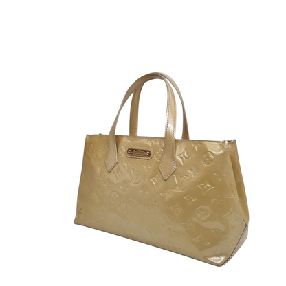 Louis Vuitton Wilshire Monogram Vernish Yellow 2010 Size 31x11x18