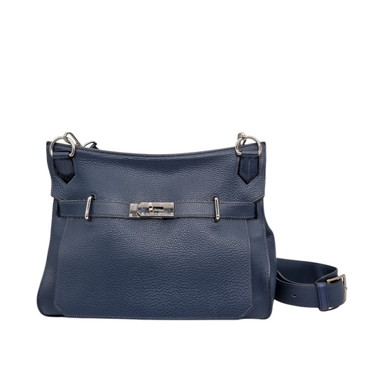 Hermes Jypsiere 34 Togo Leather Deep Blue #L 2008 Size 34x15x28