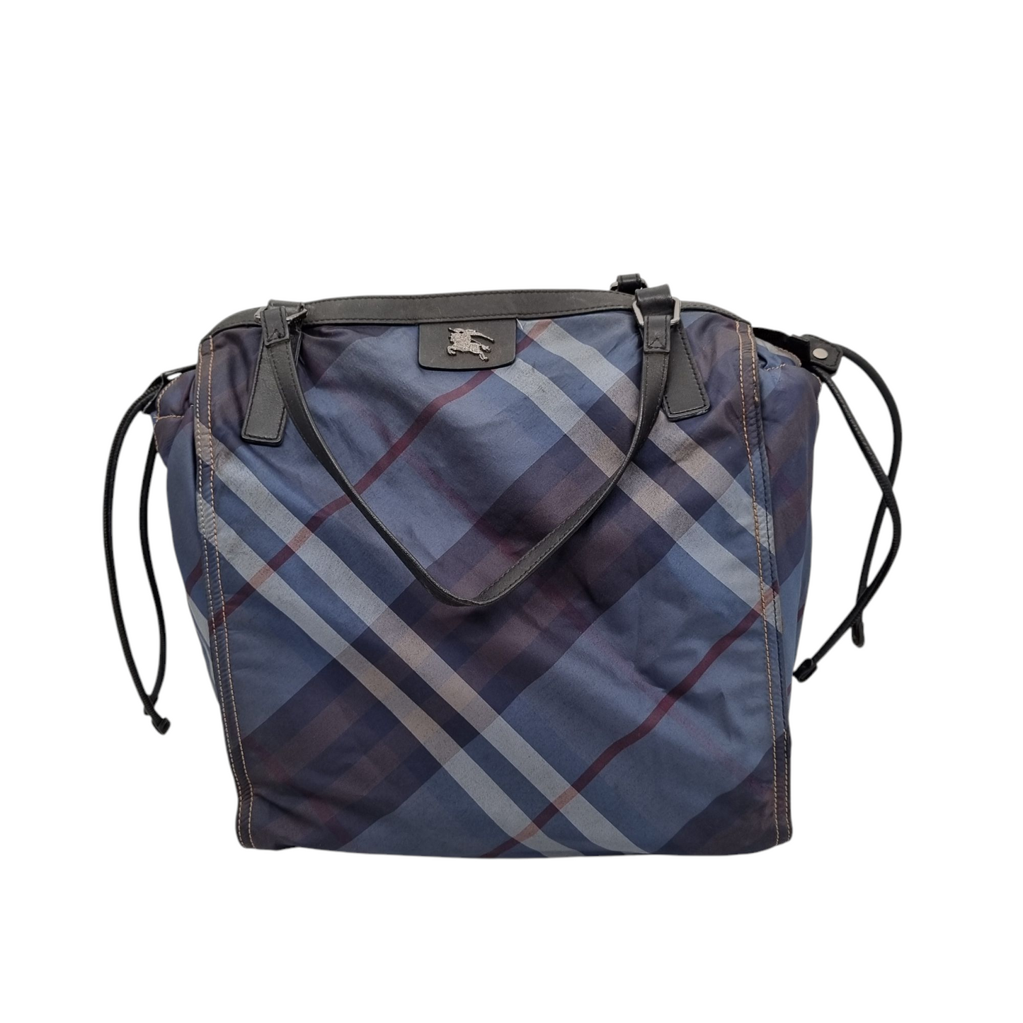 Burberry Buckleigh Nylon Nova Check Blue Size 36x7x41