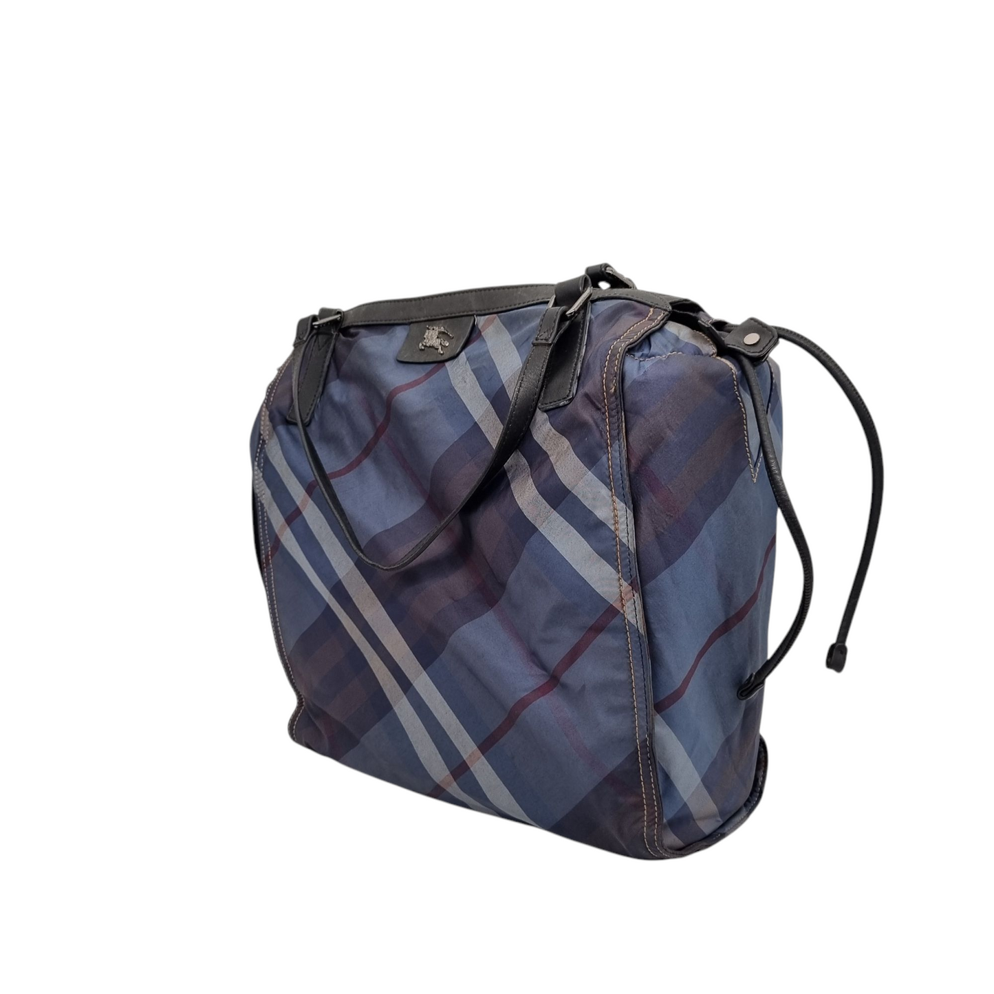 Burberry Buckleigh Nylon Nova Check Blue Size 36x7x41