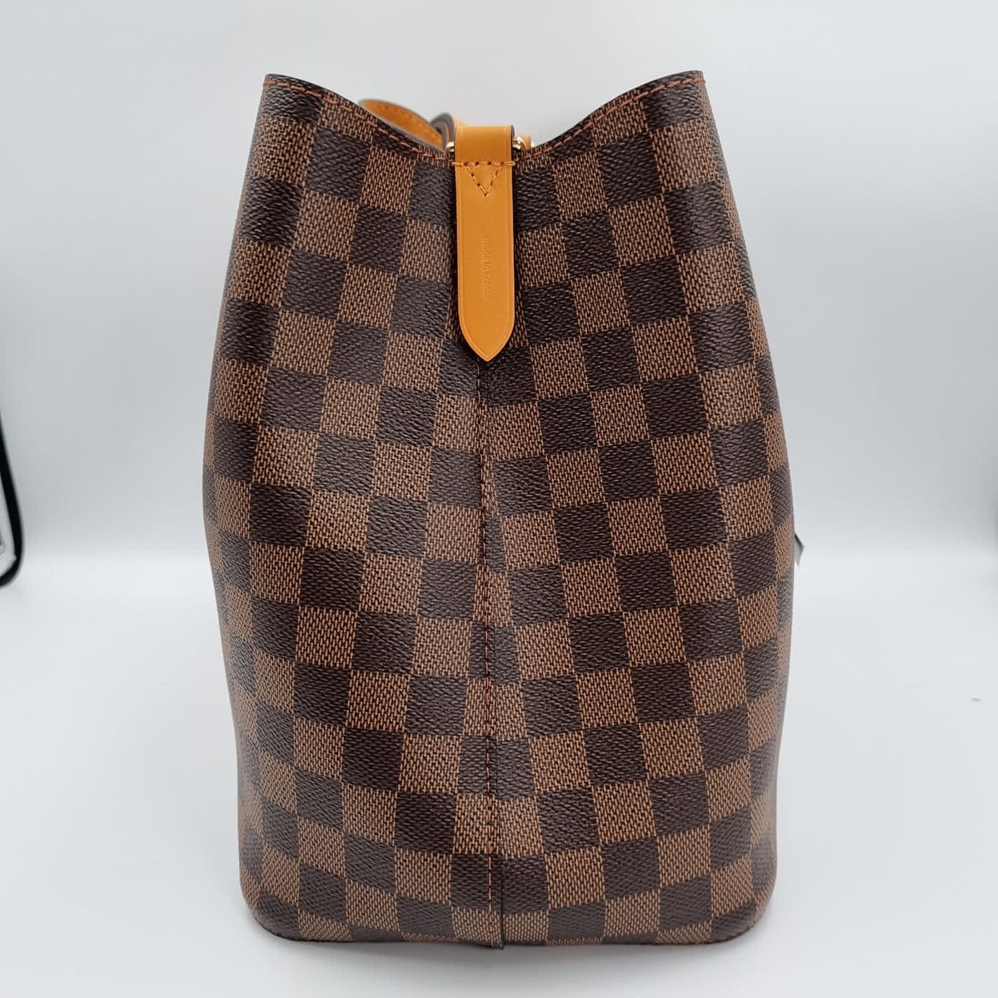 Louis Vuitton NeoNoe MM Damier Ebene Safran 2022 CHIP Size 25x17x25