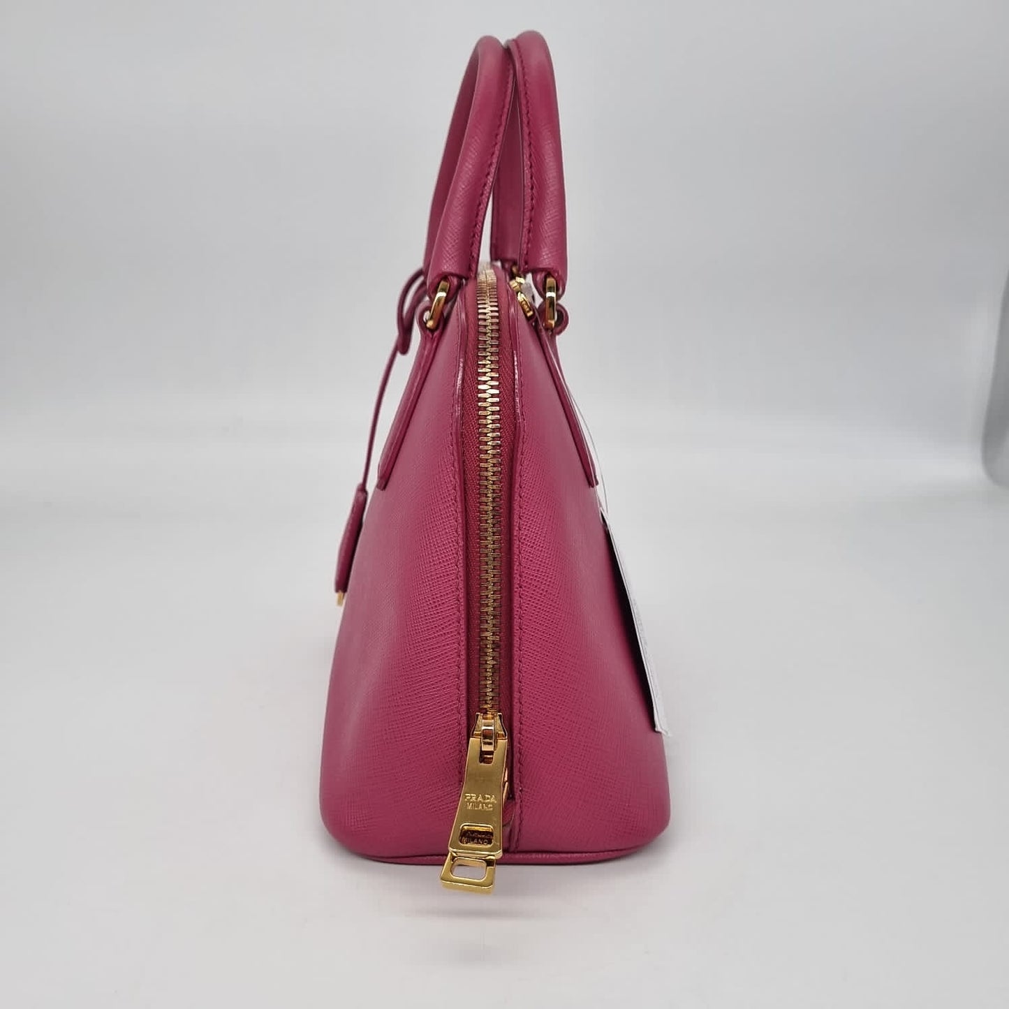 Prada Mini Saffiano Promenade Leather Bag Pink Fuschia Size 25x11x18