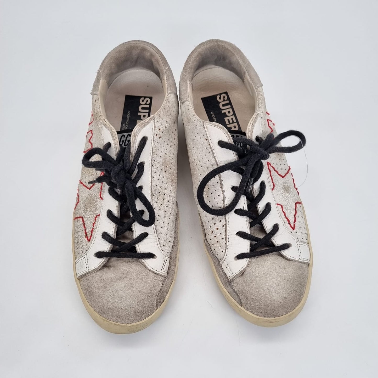 GGDB Golden Goose Lace up Star Sneakers White Size 38/25