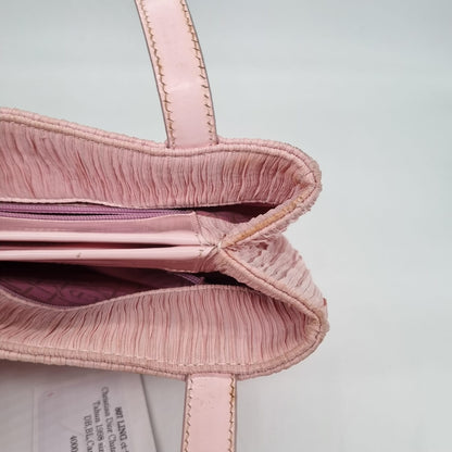 Dior Clutch Pink Satin Tahun 1998 size 30x7x17