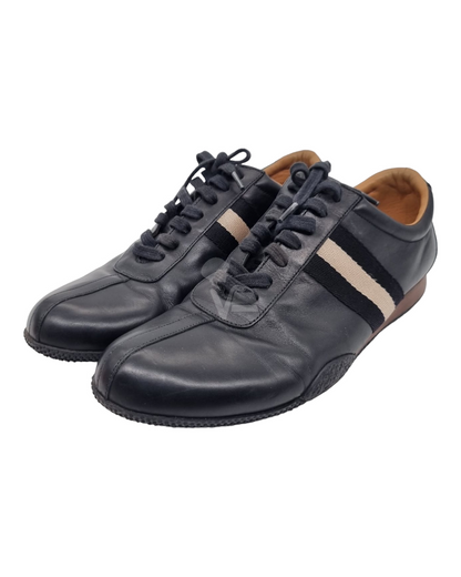 Bally Frenz Black Leather Size 10E insole 29.5