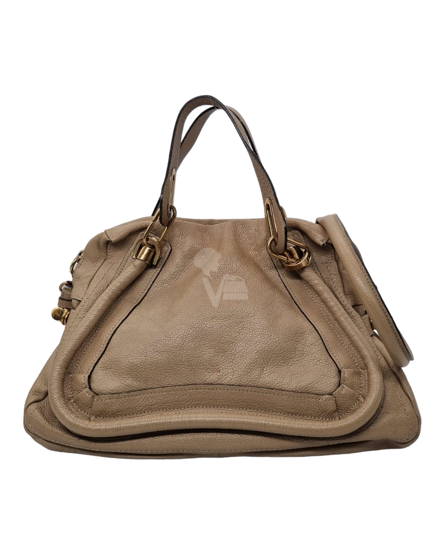 Chloe Paraty Porte Epaule Dove Beige Size 37x14x26