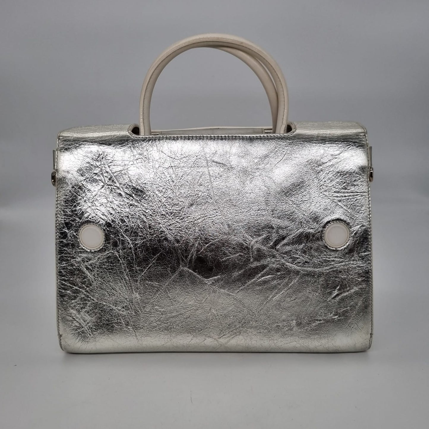 Dior Diorever Medium Silver Metallic 2017 Size 30x15x22