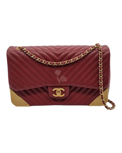 Chanel Rock The Corner Flap Bag Red #26