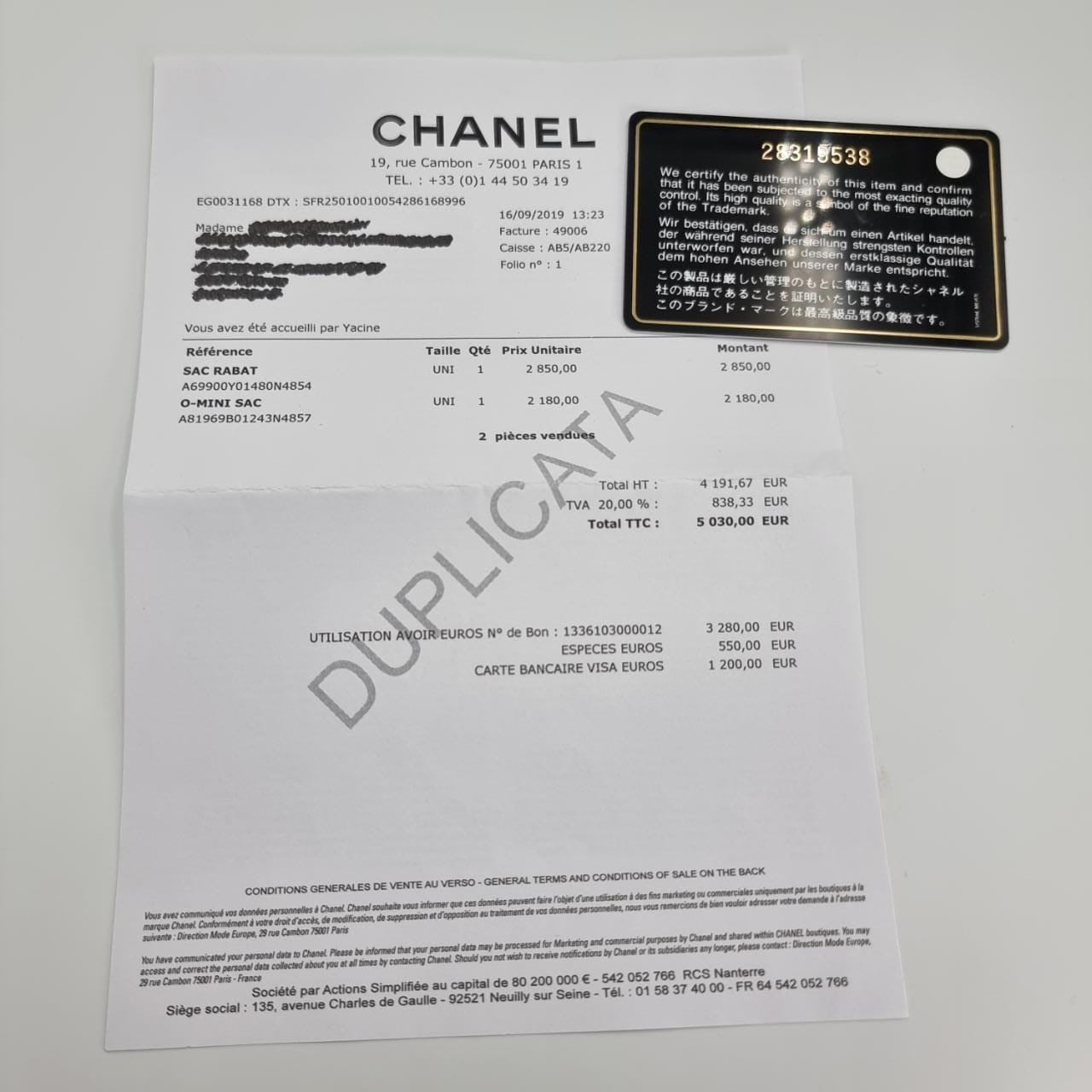 Chanel Boy Wallet On Chain Blue #28