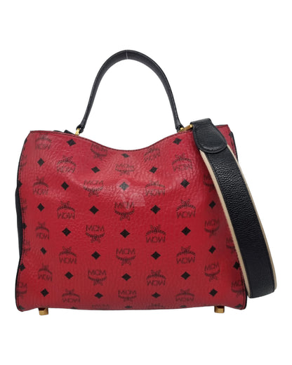 MCM Visetos Corina Red Black Size 31x11x28