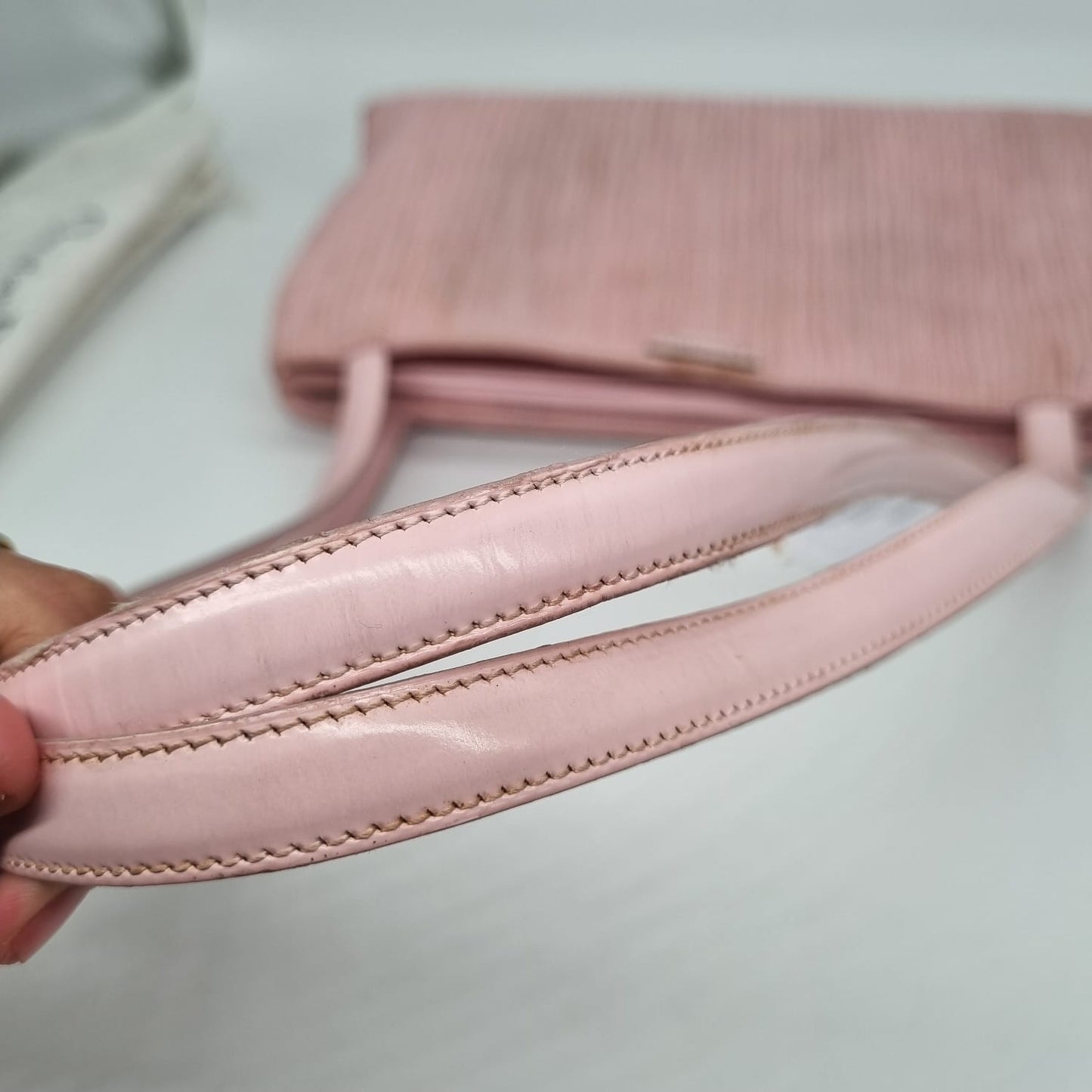 Dior Clutch Pink Satin Tahun 1998 size 30x7x17