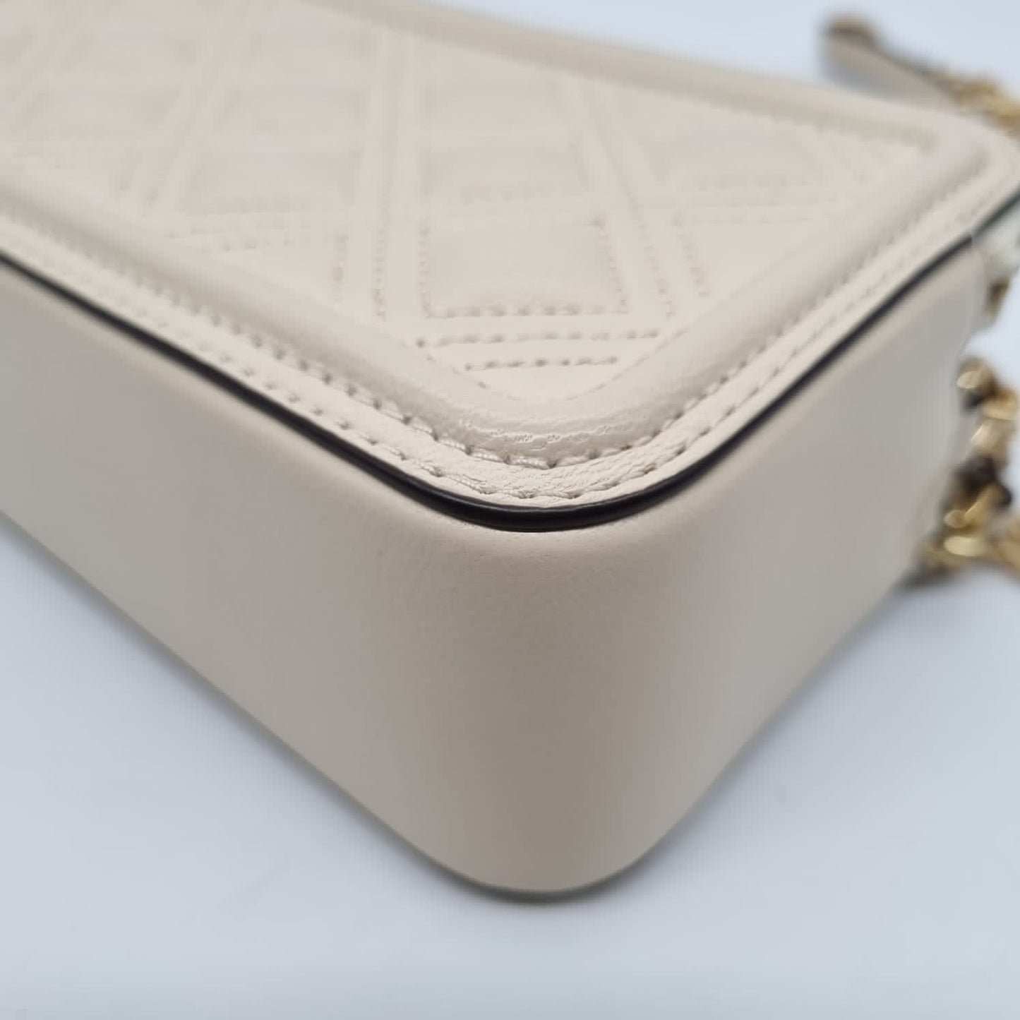 Tory Burch Fleming Double Zip New Cream Size 18x6x10