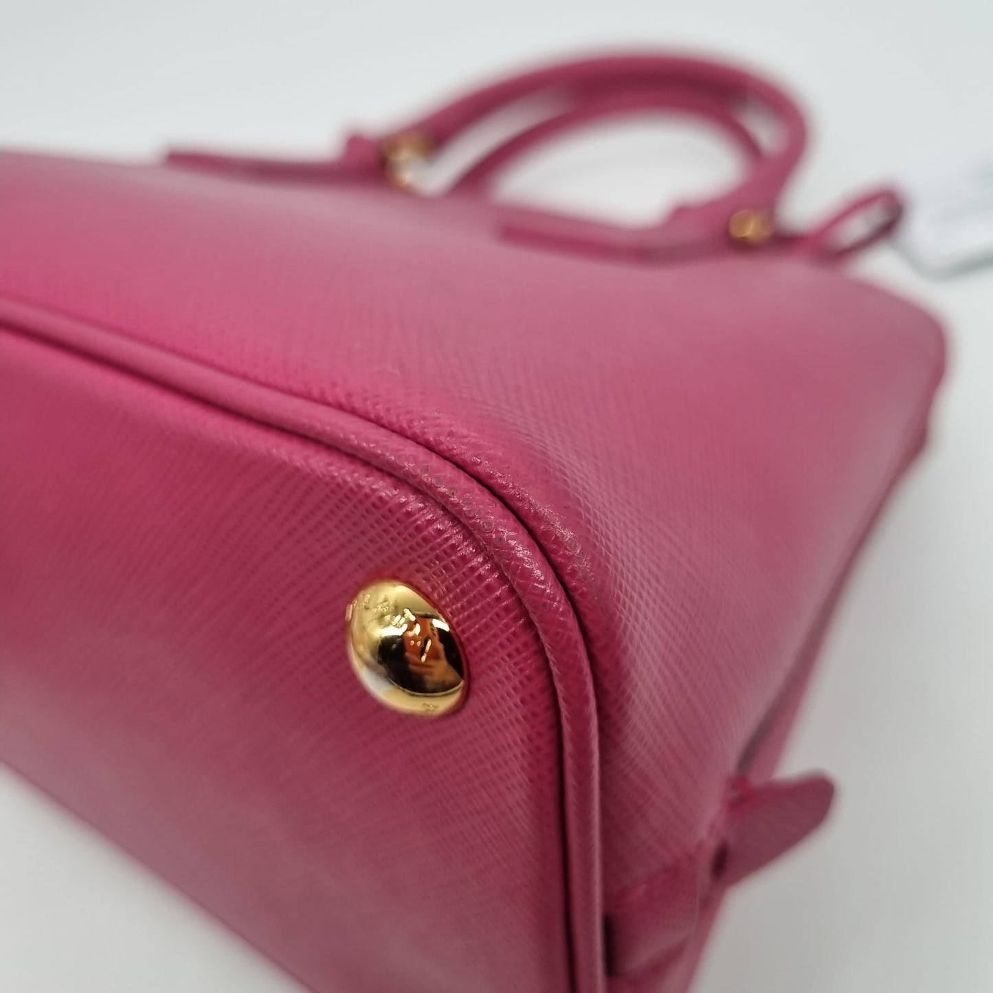 Prada Mini Saffiano Promenade Leather Bag Pink Fuschia Size 25x11x18