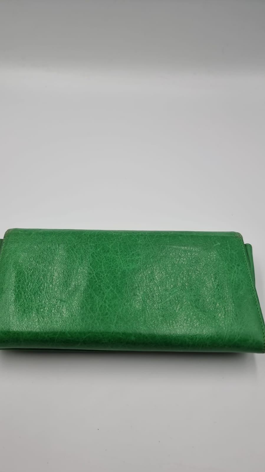 Balenciaga Motorcross Classic Long Wallet Green Size 19x10