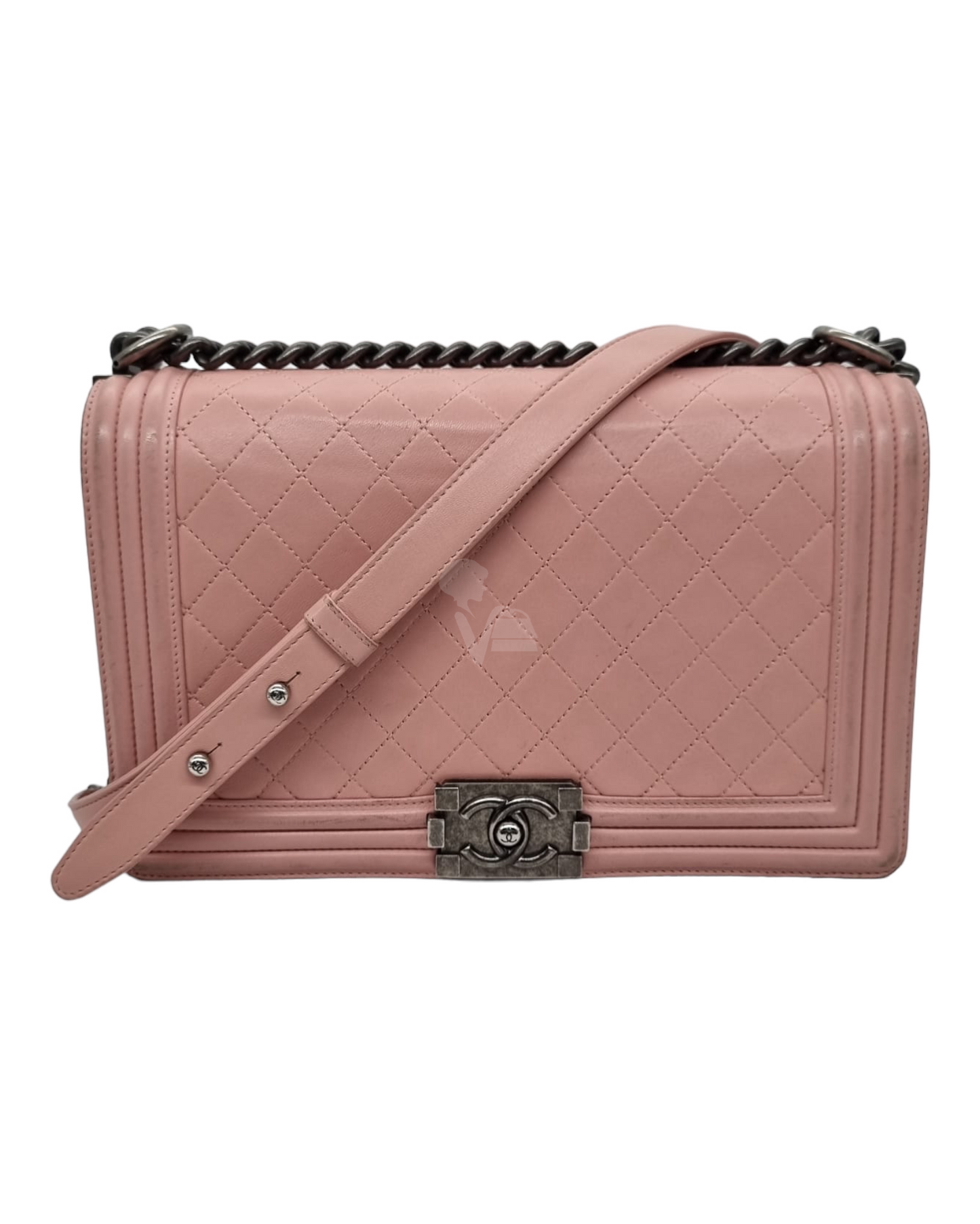 Chanel Boy Medium Soft Pink RHW #20 Size 28x7x18