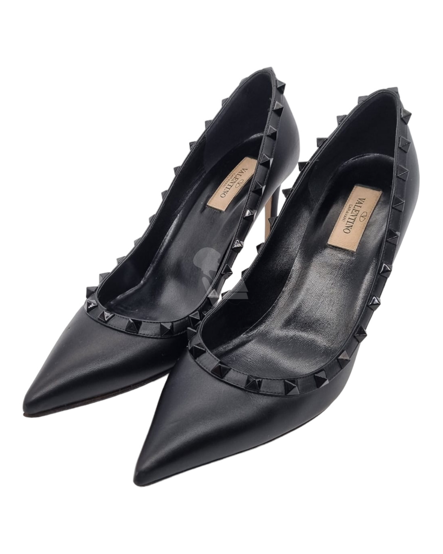 Valentino Garavani Pump Heels Studded All Black Size 39/26