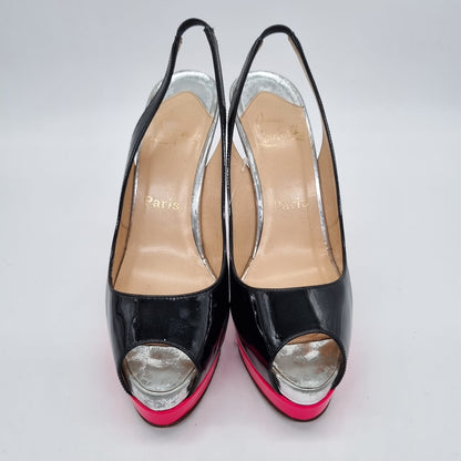 Christian Louboutin Catenita Patent Black size 38,5 insole 24