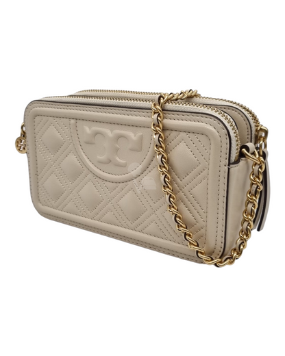 Tory Burch Fleming Double Zip New Cream Size 18x6x10