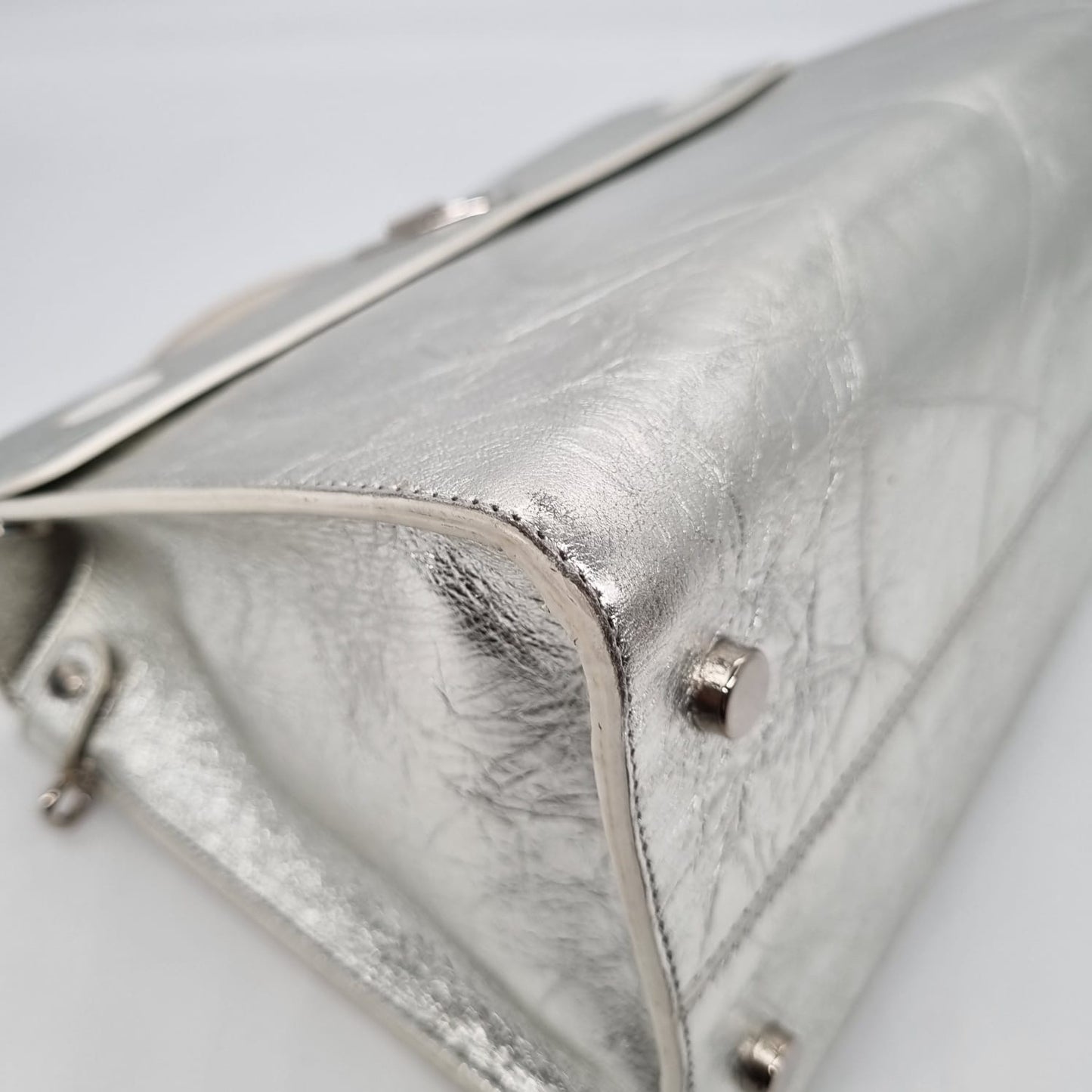 Dior Diorever Medium Silver Metallic 2017 Size 30x15x22