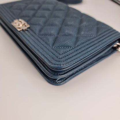 Chanel Boy Wallet On Chain Blue #28