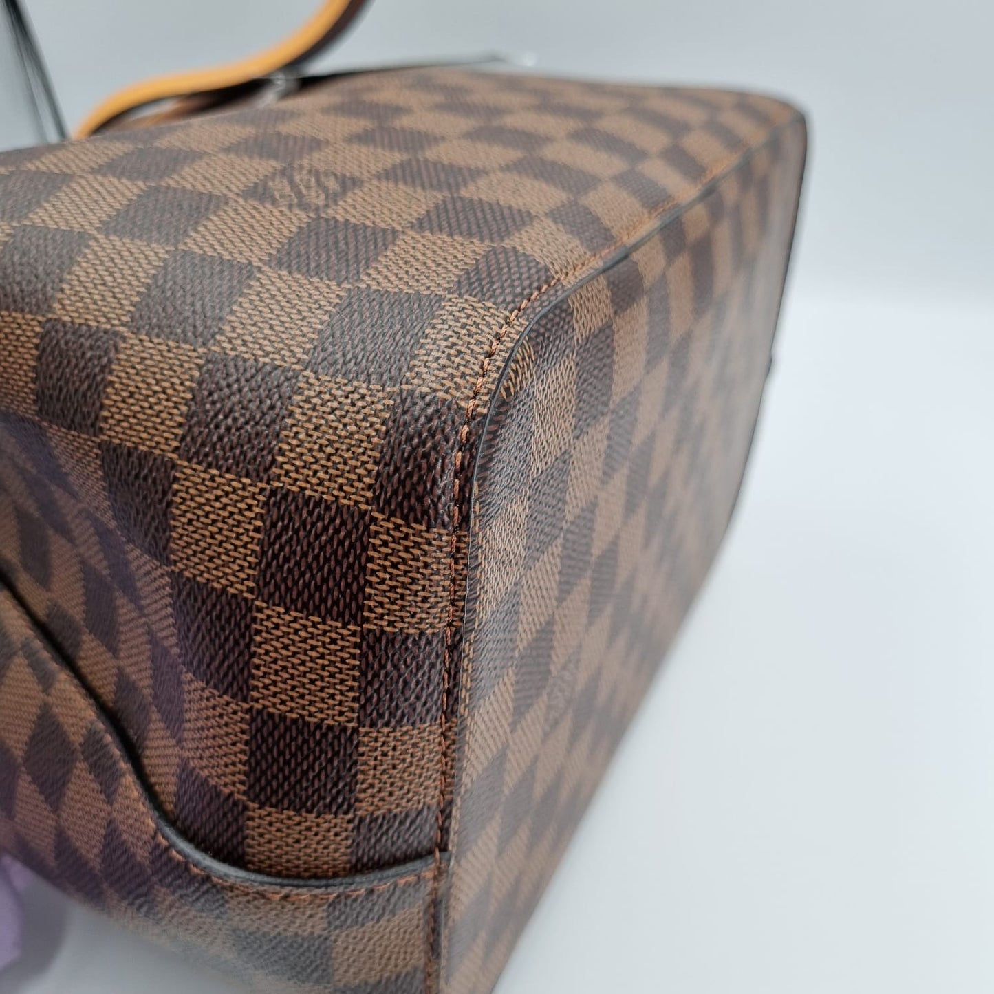 Louis Vuitton NeoNoe MM Damier Ebene Safran 2022 CHIP Size 25x17x25