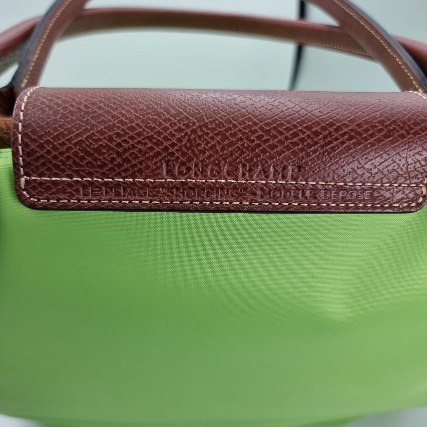 Longchamp Le Pliage Green Long Handle size 30x19x30