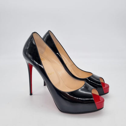 Christian Louboutin Patent Heels Black Size 38.5 Indole 24,5