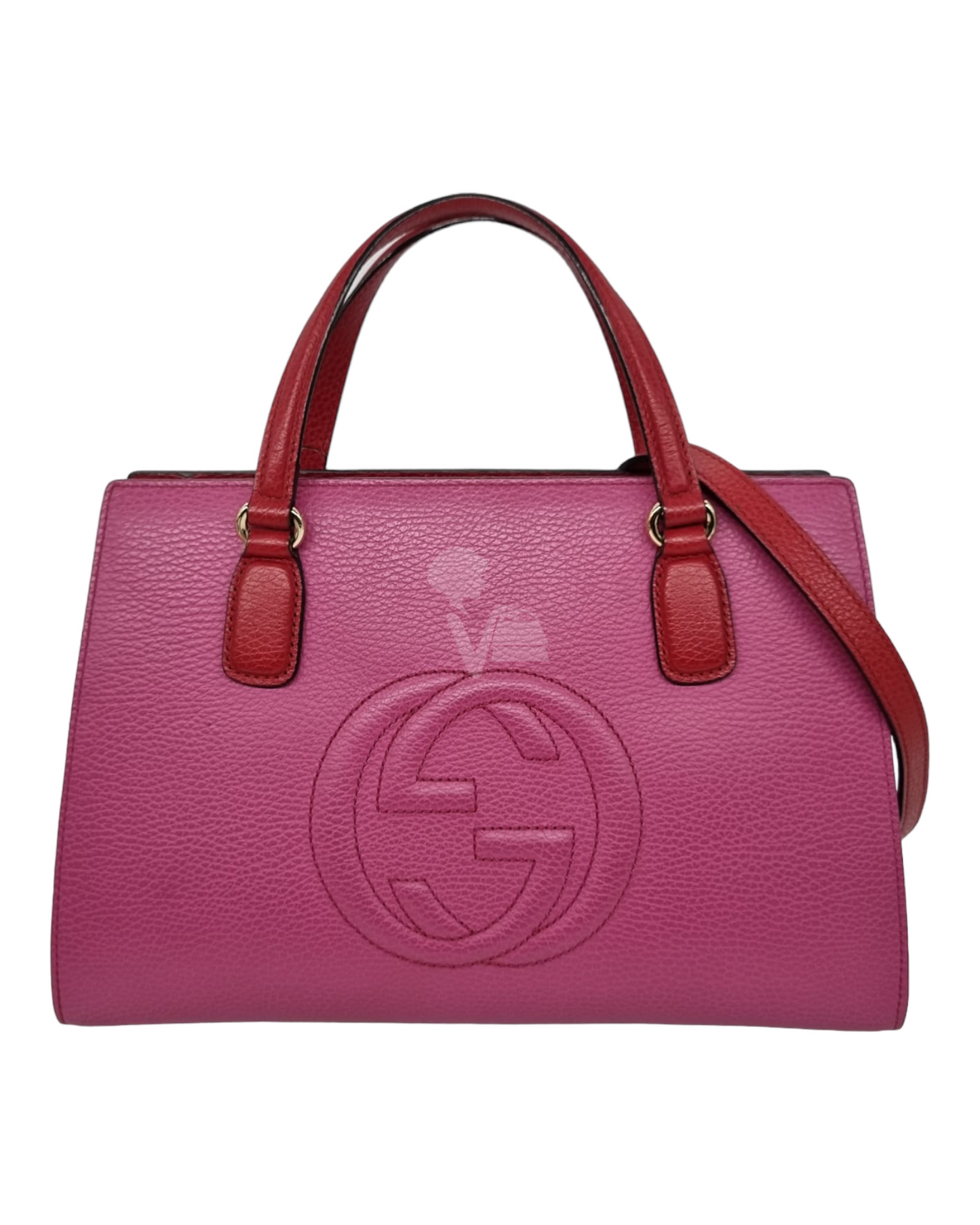 Gucci Soho Top Handle Pink Fuschia Red Size 32x10x22