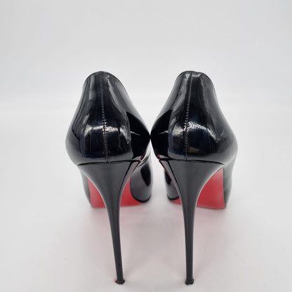 Christian Louboutin Patent Heels Black Size 38.5 Indole 24,5