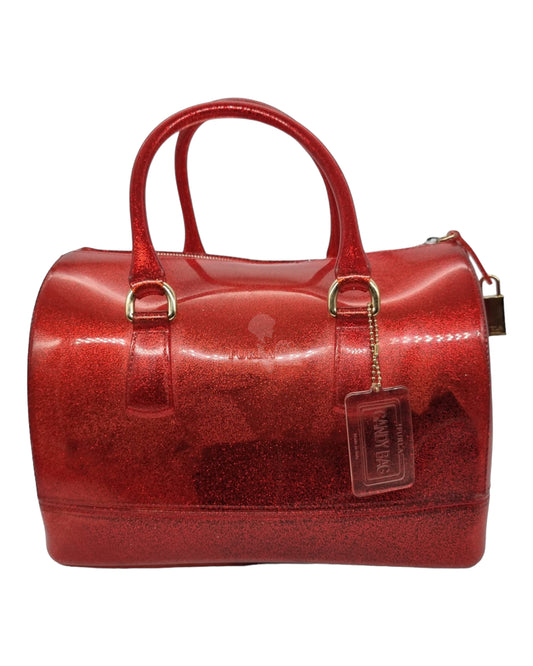 Furla Speedy Candy Red Metalic size 30x17x25