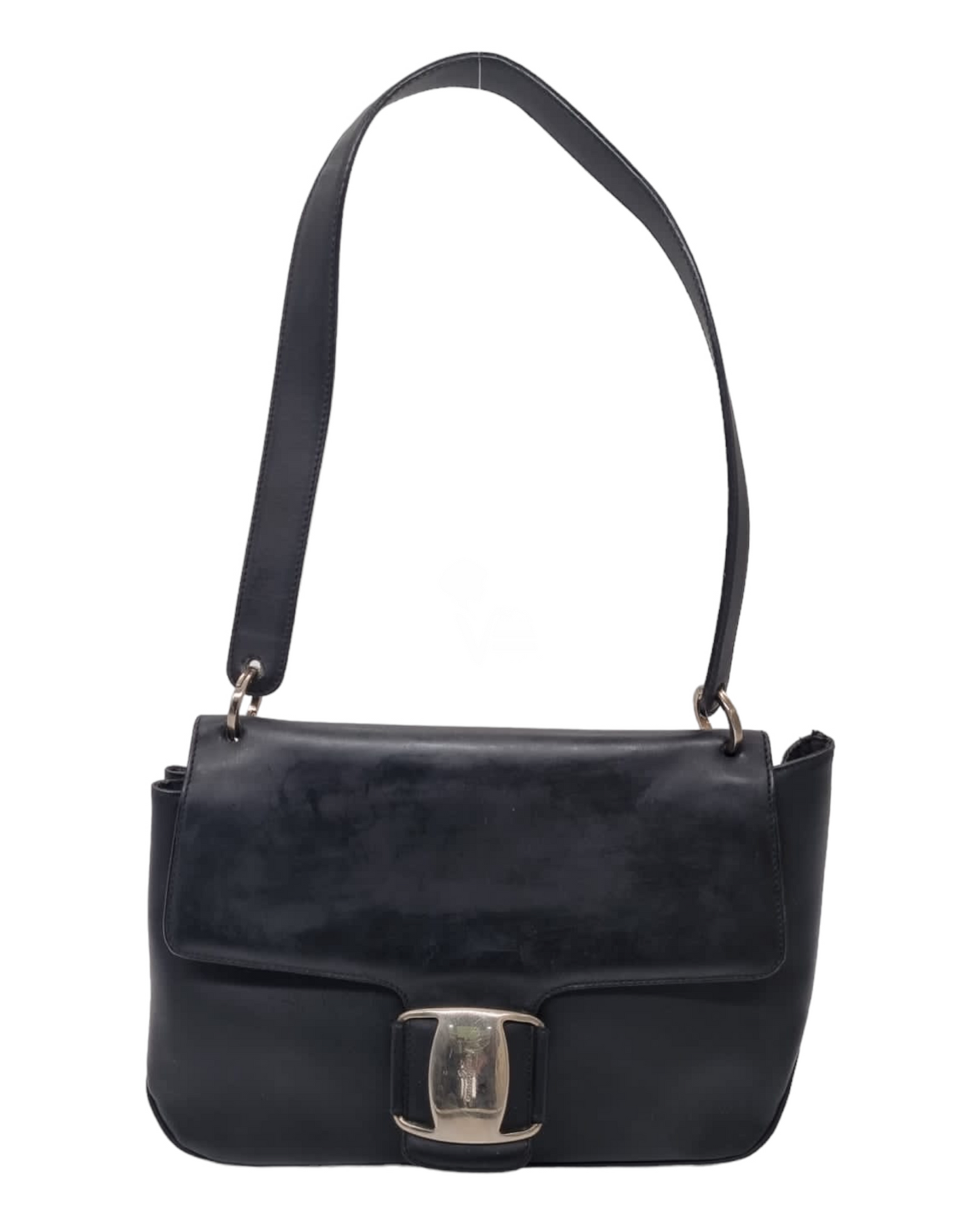 Salvatore Ferragamo Shoulder Bag Black Size 25x8x19