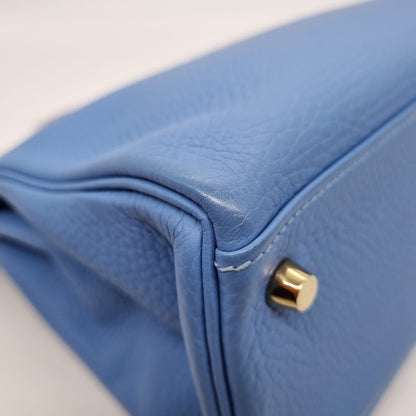 Hermes Kelly 32 Blue Paradise Togo GHW #R Size 32x10x24