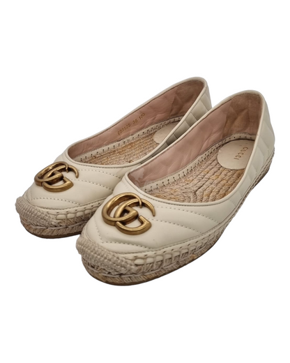 Gucci Espadrilles Nappa Charlotte Vintage White Size 36/23,5