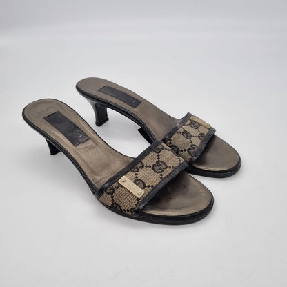 Gucci Kitten Sandal Mono Size 5B