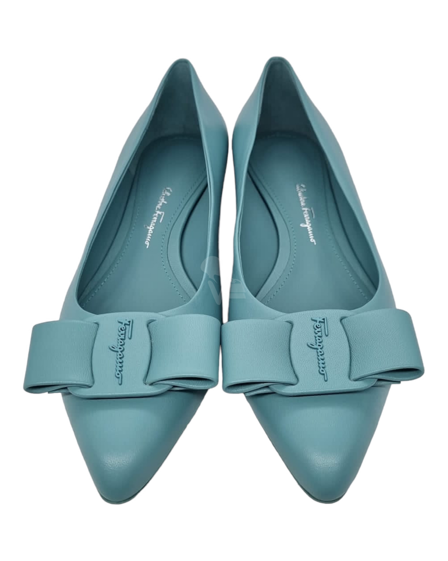 Salvatore Ferragamo Viva Ballet Flat Turquois NEW Size 8,5 (40)/26