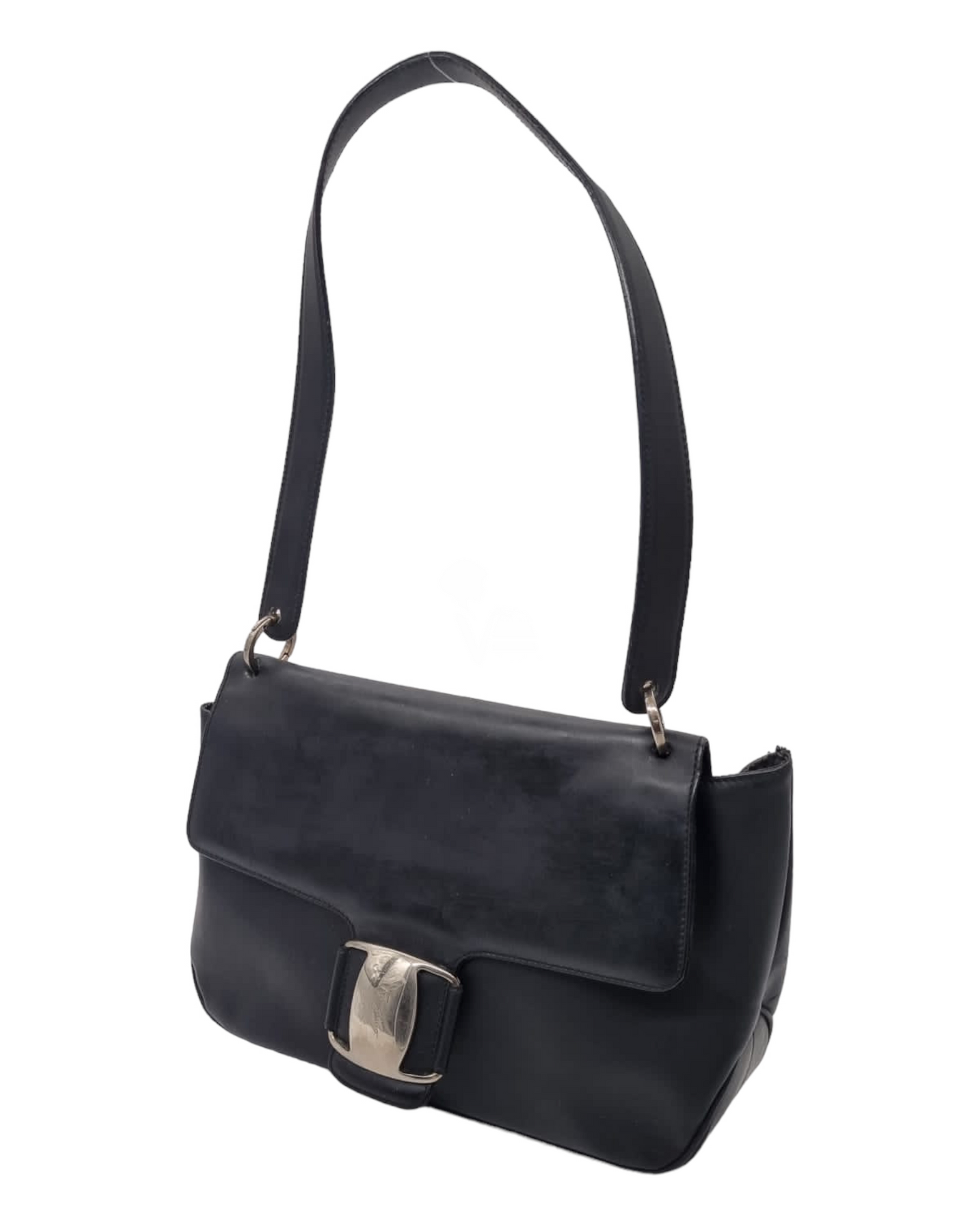 Salvatore Ferragamo Shoulder Bag Black Size 25x8x19